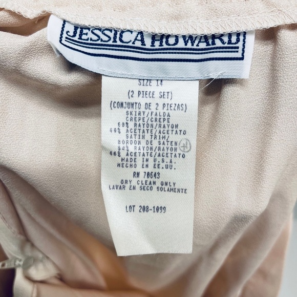 Jessica Howard Skirt Size 14 Women’s Pleated Mide Solid Elastic Pink Zip - Picture 7 of 11